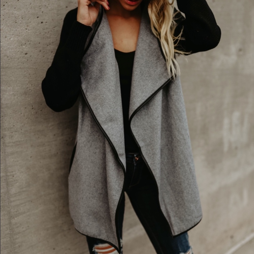 Vici Boutique Toby gray and black Jacket